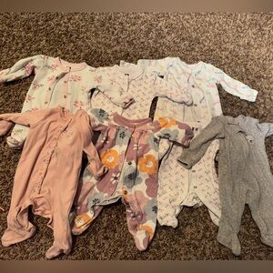 Preemie girls sleepers